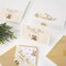 50 Pack Baby Shower Thank You Cards Boxed Vintage Khaki Cloth Note Card with Envelopes Stickers Greeting Blank Cards for Girl Birthday Baby Shower Gender Reveal